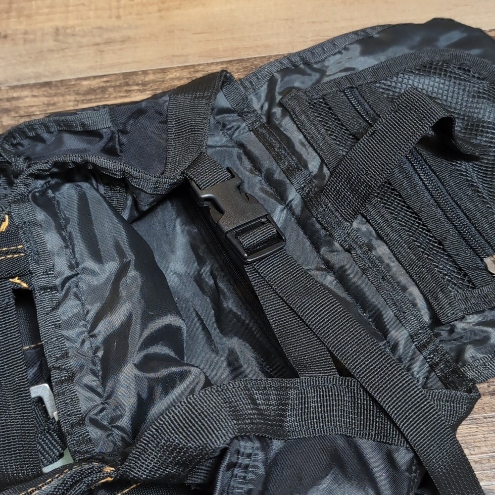 WRASCAL ARCH'R Tactical Backpack With Quick Release Strap in Black and Orange - Picture 10 of 14